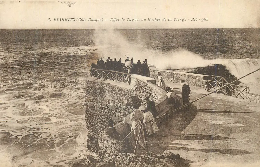 Biarritz (Côte Basque) — Wellenwirkung am Felsen der Jungfrau — BR 965 - Vorderseite