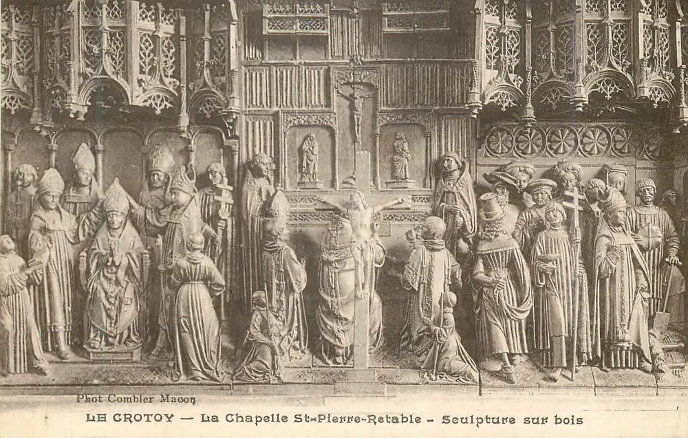 Le CROTOY — Kirche Saint-Pierre Retablo — Holzschnitzerei - Vorderseite