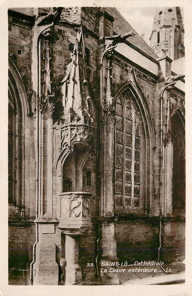 Saint-Lô — Catedral — La Silla Exterior — LL - Anverso