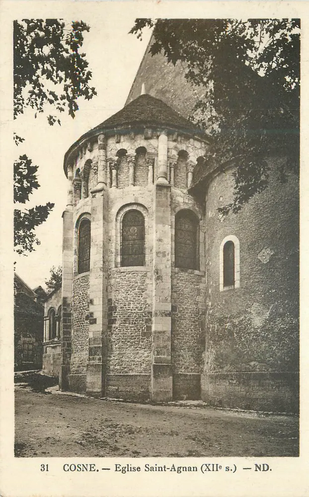 Cosne — Kirche Saint-Agnan (12. Jahrhundert) — ND. - Vorderseite