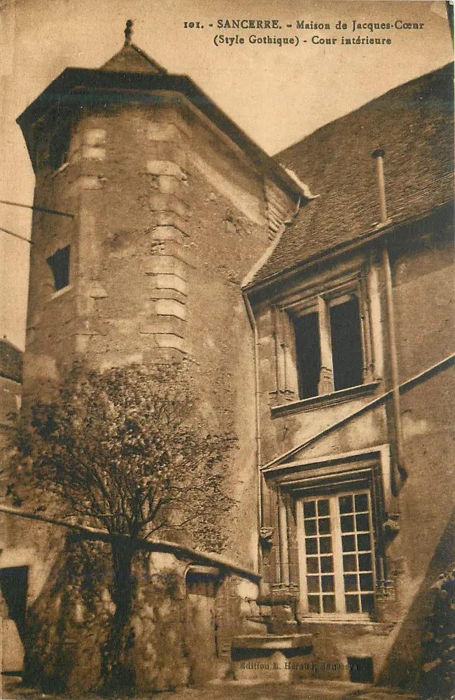 Sancerre — Haus von Jacques-Cœur (gotischer Stil) — Innenhof — Edition L. Herand, Sancerre - Vorderseite