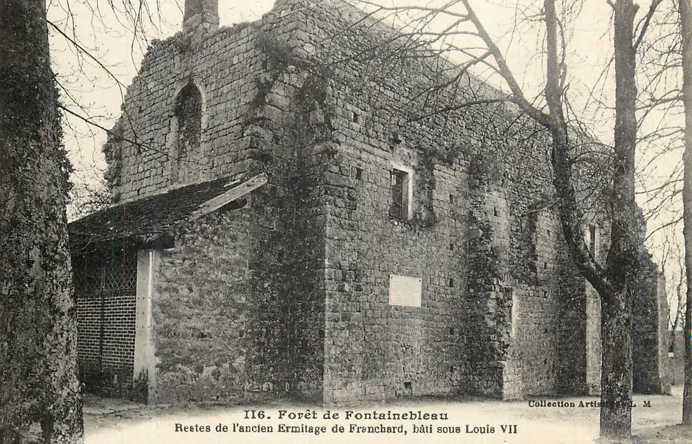 Wald von Fontainebleau — Reste des alten Hermitages von Franchard, gebaut unter Ludwig VII — Sammlung Artisan L. M. - Vorderseite