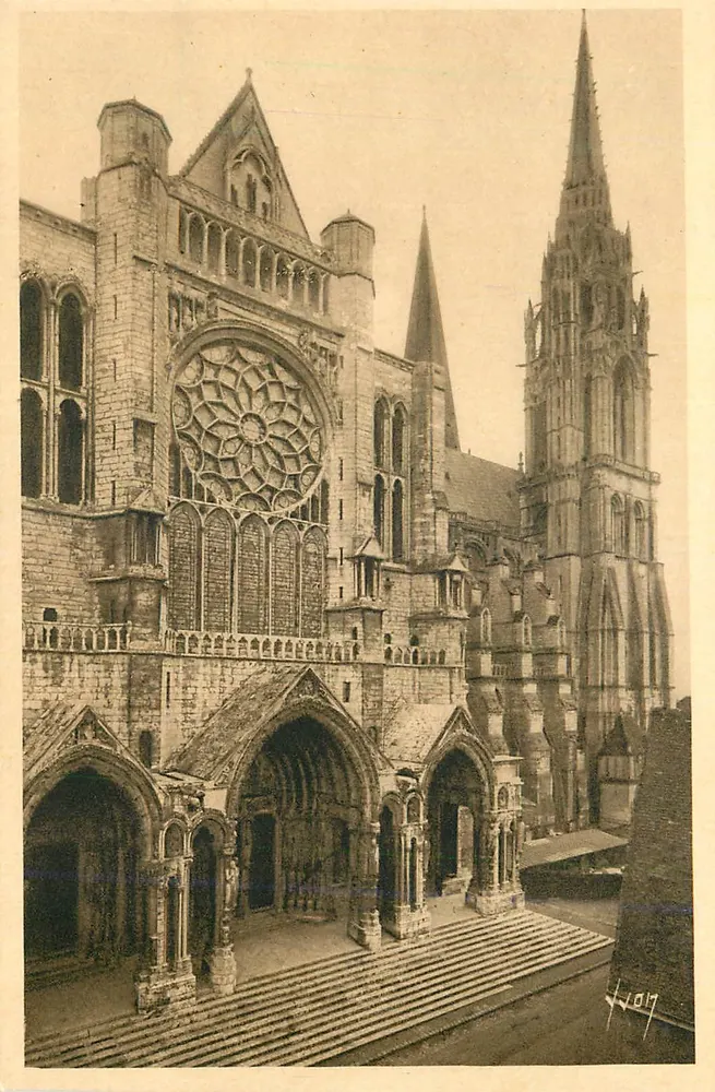 Kathedrale Notre-Dame in Rouen — Fassade und Turm — unbekannter Verleger, Seriennummer nicht sichtbar - Vorderseite