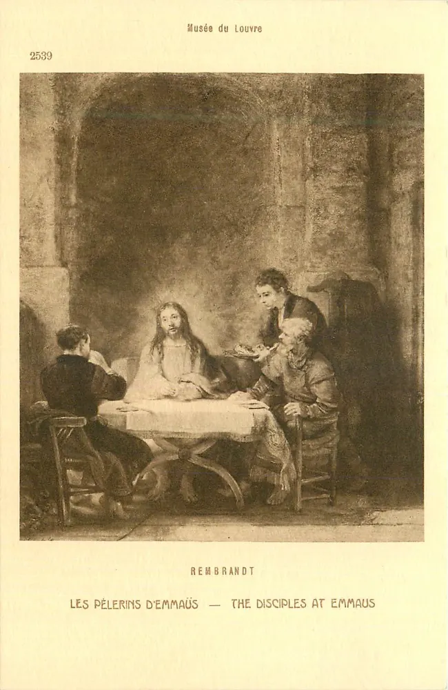 Die Pilger von Emmaus — Rembrandt — Louvre-Museum - Vorderseite