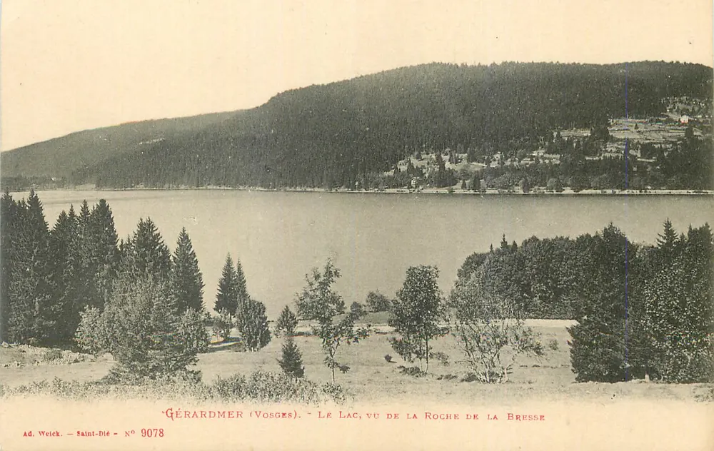 Gérardmer (Vosges) — Jezioro widziane z Roche de la Bresse — Ad. Weick — N° 9078 - Awers