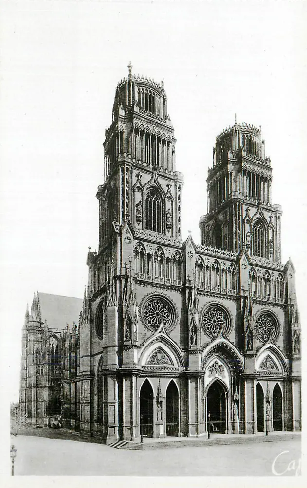 Catedral de Notre-Dame de Estrasburgo — vista frontal — editor Cap - Anverso