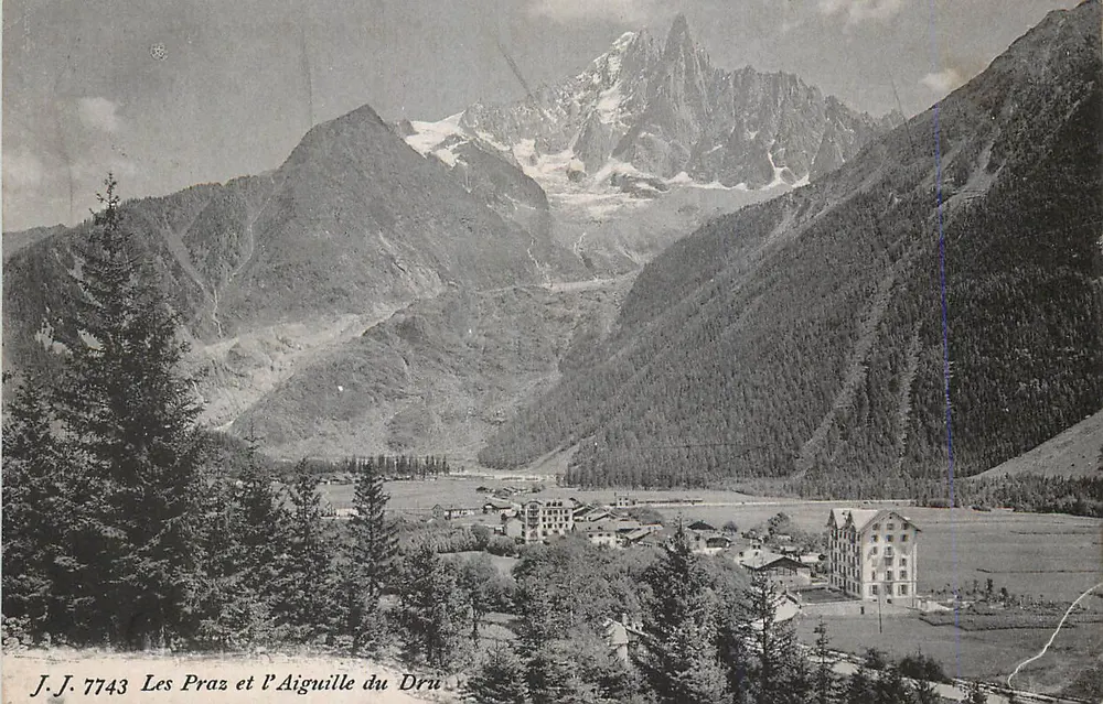 Les Praz e a Aiguille do Drn — J.J. 7743 - Frente