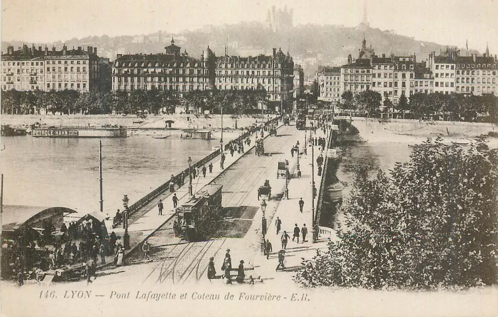 LYON — Brücke Lafayette und Hügel Fourvière — E.R. - Vorderseite