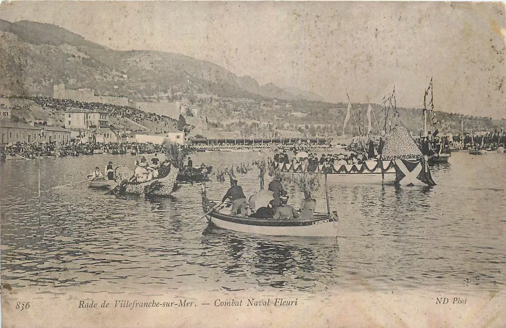 Bahía de Villefranche-sur-Mer — Batalla Naval Florida — ND Fot - Anverso