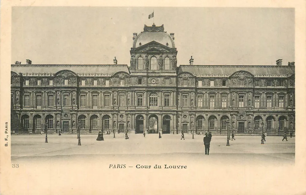 Paris — Cour du Louvre — B.F. Paris, n° 33 - Frente
