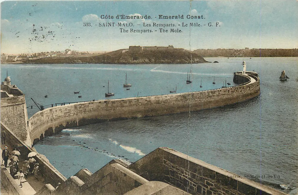 Saint-Malo - Die Mauern - Le Môle — G. F. Guérin, Saint-Malo (L. et V.) - Vorderseite