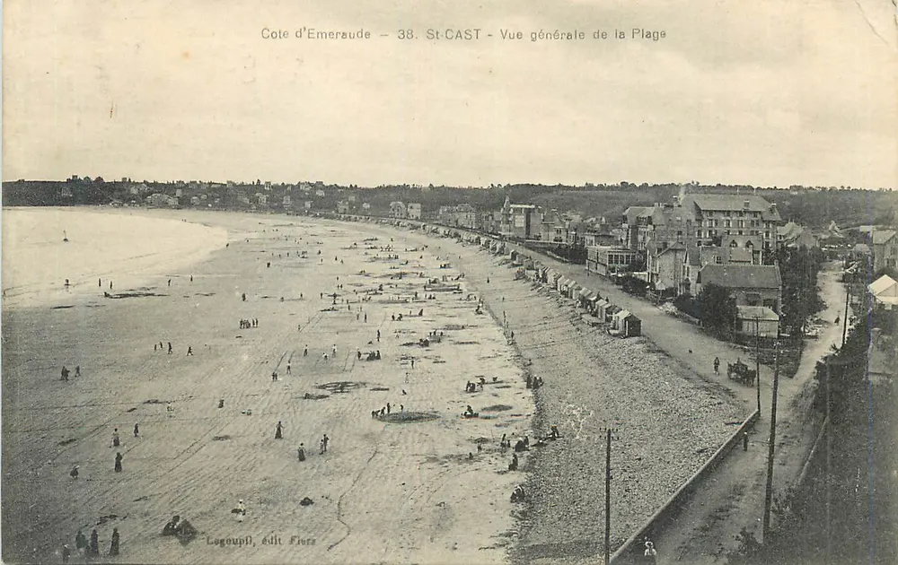 Smaragdküste — 38. St-Cast — Allgemeiner Blick auf den Strand - Vorderseite