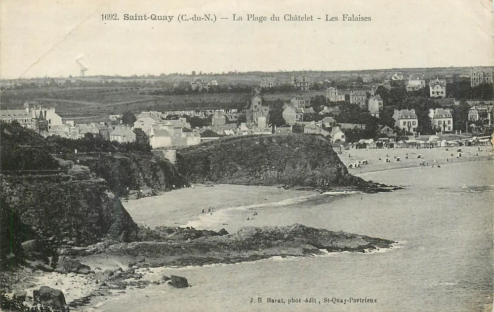 Saint-Quay (C.-du-N.) — Die Bucht von Châtelet — Die Klippen — J.B. Barat, Fotoverlag, St-Quay-Portrieux - Vorderseite