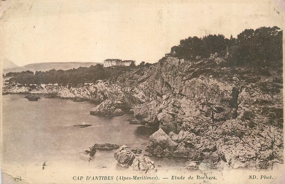 Kap d'Antibes (Alpes-Maritimes) — Studie zu Felsen — ND. Foto - Vorderseite