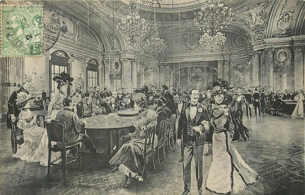Casino von Monte-Carlo — Spielraum — Roulette-Tisch — Verlag Peringay & Cie, Nr. 557 - Vorderseite