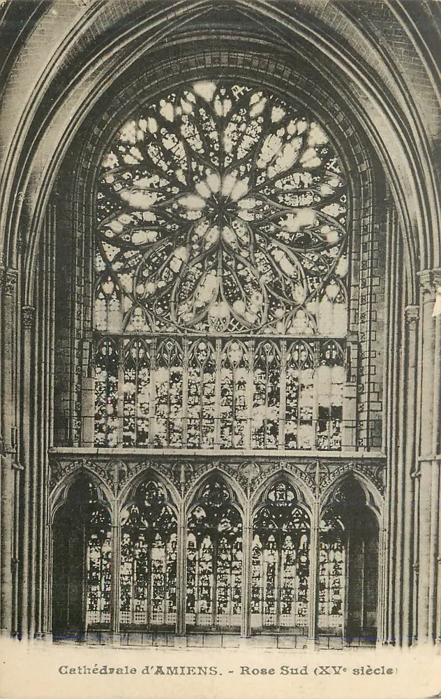 Catedral de Amiens - Rosa Sul (século XV) - Frente