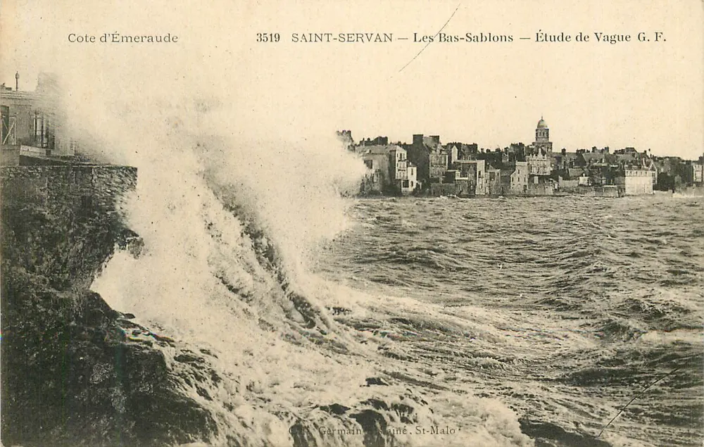 Saint-Servan — Les Bas-Sablons — Studie einer Welle G.F. - Vorderseite