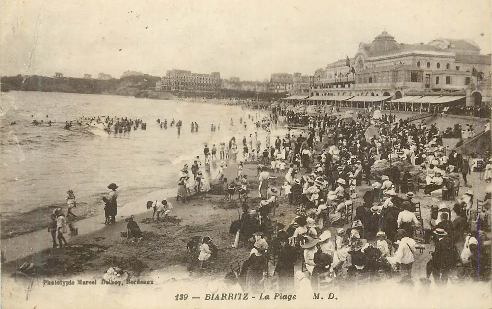 Biarritz - La Plage — éditeur Phototypie Marcel Dolkey, Bordeaux, n° 139 - Frente