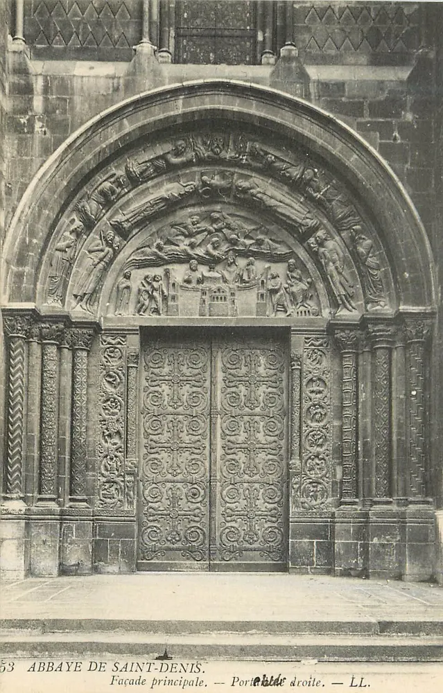 Abadia de Saint-Denis — Fachaça principal. Portal direito — LL. — N° 53 - Frente