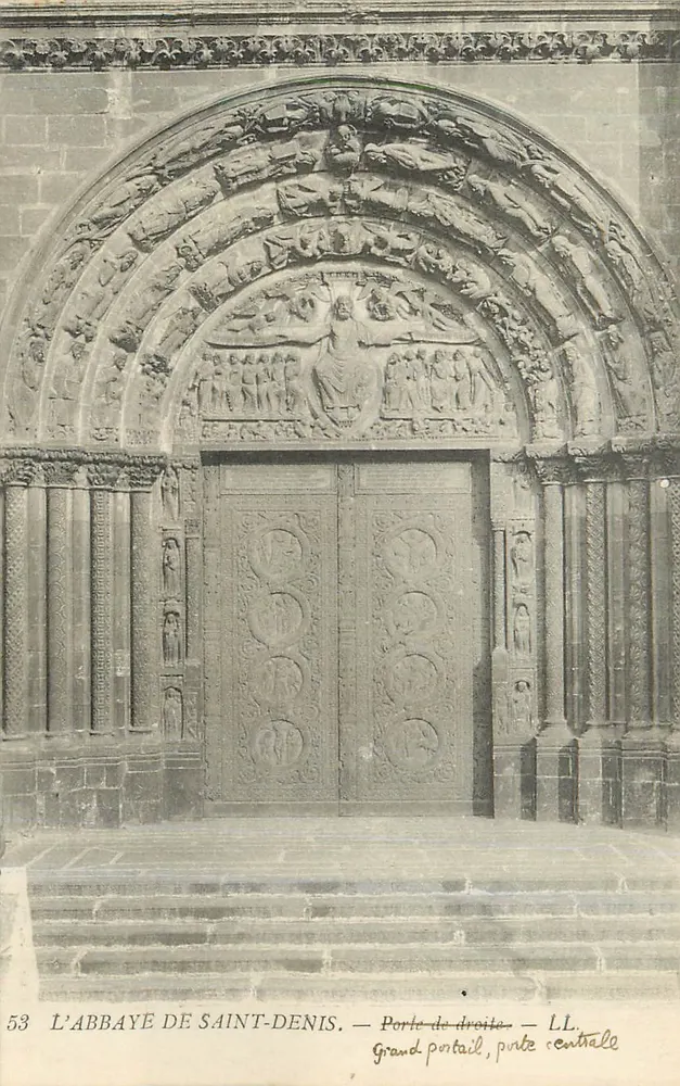 DIE ABBAYE VON SAINT-DENIS — Rechte Tür, mittlere Tür — LL - Vorderseite