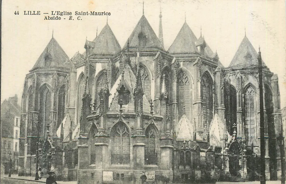 Lille — De Sint-Mauritskerk — Abside - E. C. - Voorkant