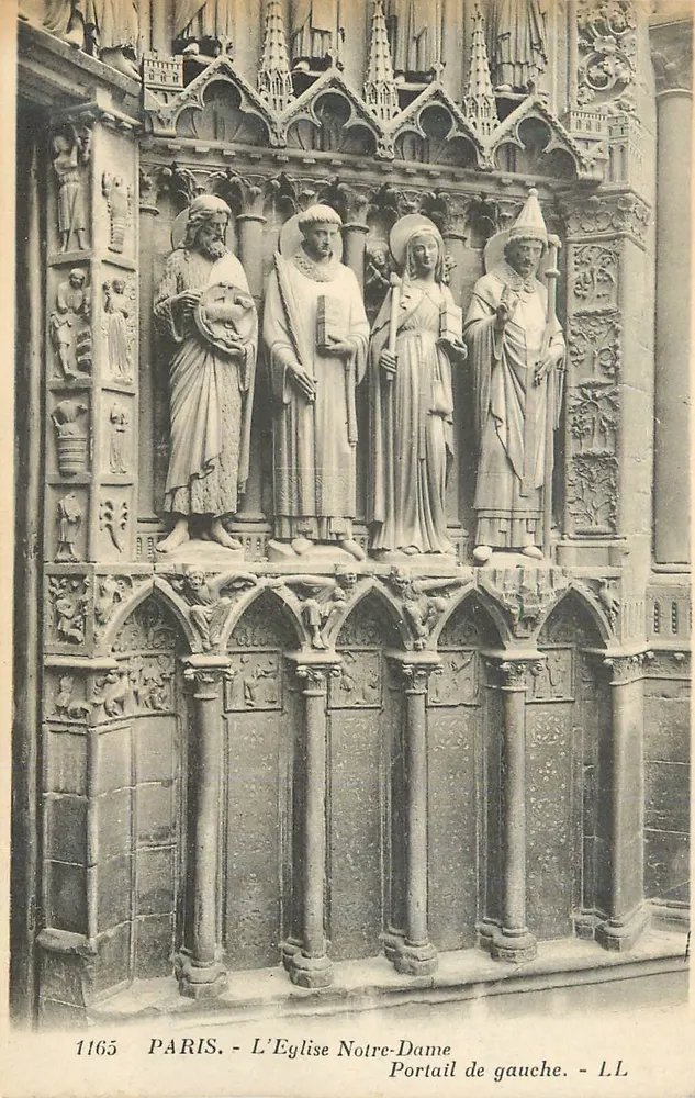 Paris — Kathedrale Notre-Dame — Linker Portal — L.L. Nr. 1165 - Vorderseite