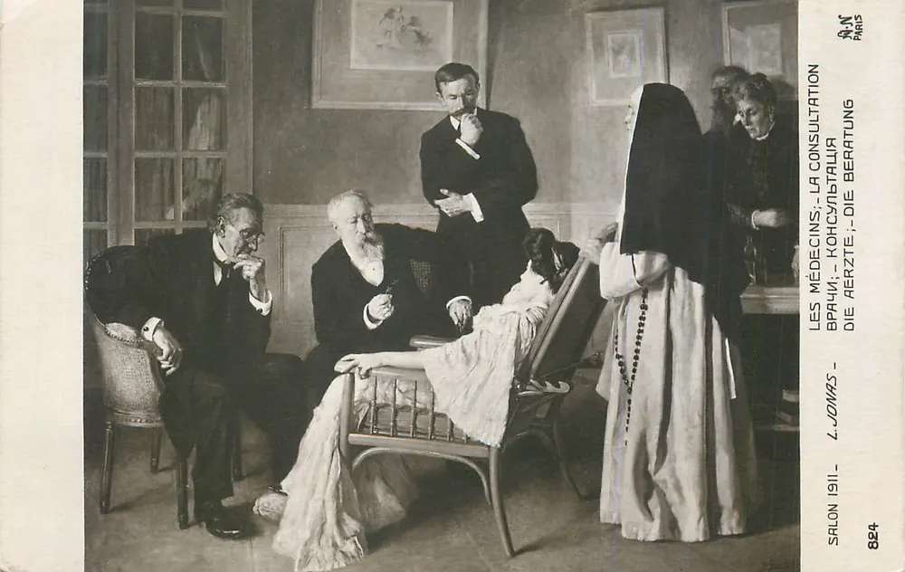 Arztbesuch — Salon 1911 — Verlag AN, Paris, Nr. 824 - Vorderseite