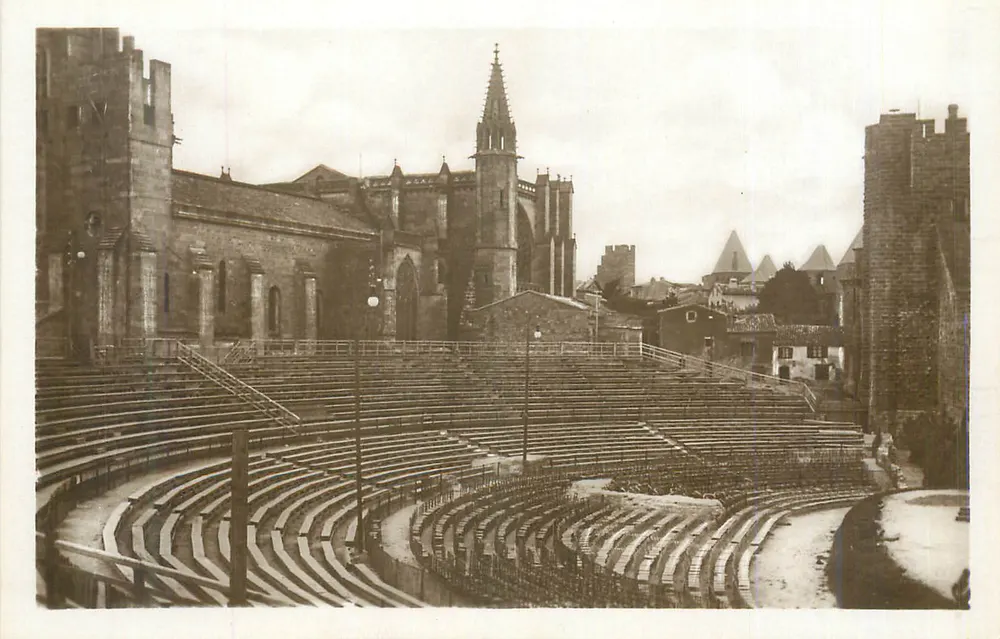 Teatro romano de Saragoça — vista interior — editor desconhecido - Frente