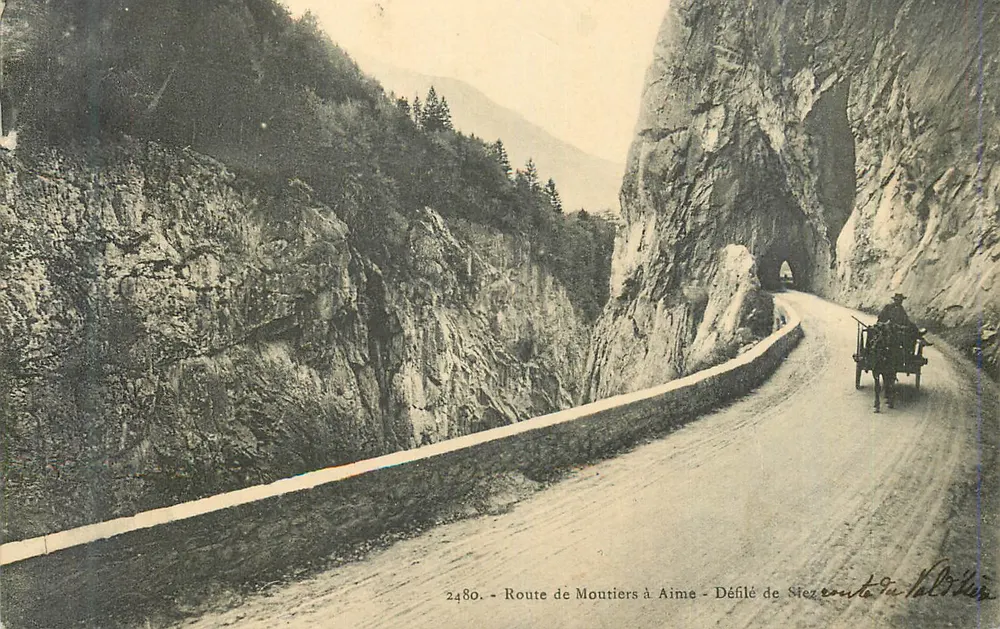 Strada di Montiers ad Aime — Defilé di Stezroute — n° 2480 - Recto
