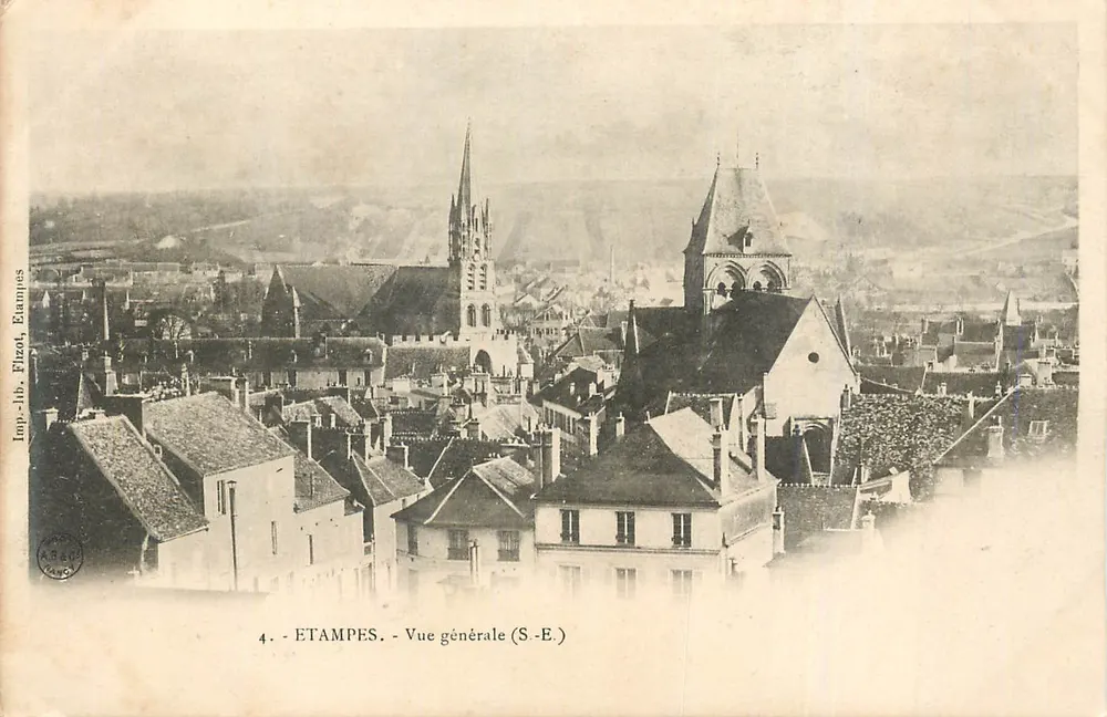 Etampes — Vista geral (S.-E.) — Imp.-lib. Fizot, Etampes, n°4 - Frente