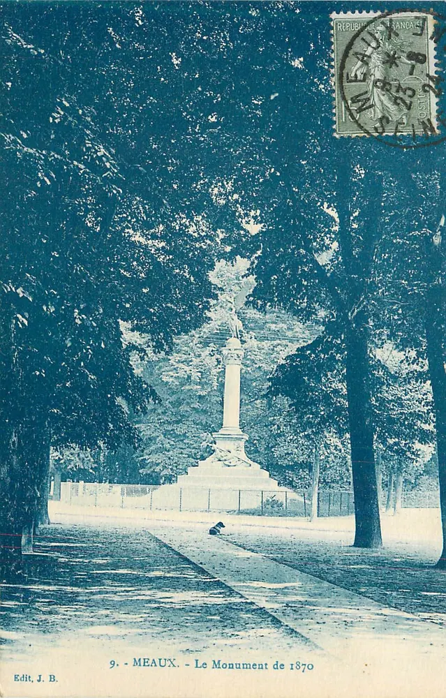 Meaux - O Monumento de 1870 — Ed. J. B. n°9 - Frente