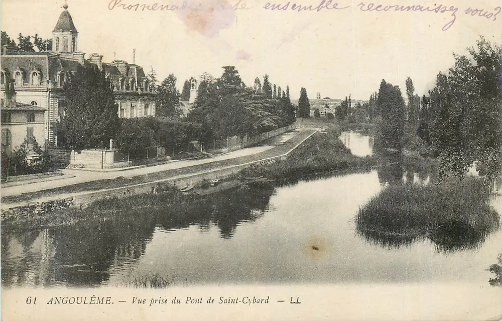 Angoulême — Blick vom Pont de Saint-Cybard — LL - Vorderseite