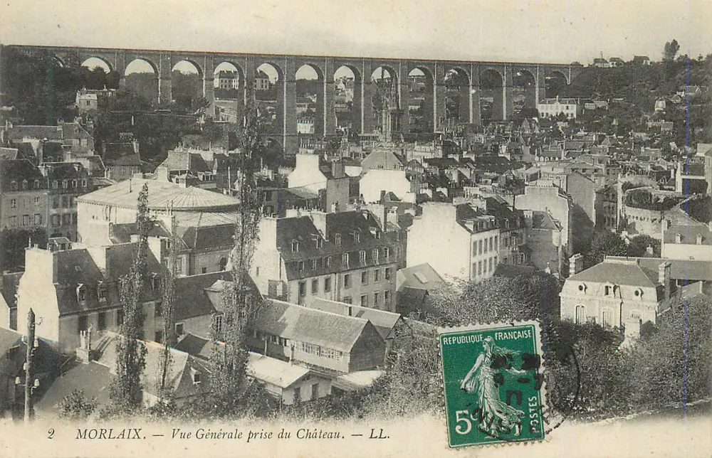 Morlaix — Vista Geral tirada do Castelo — LL. - Frente