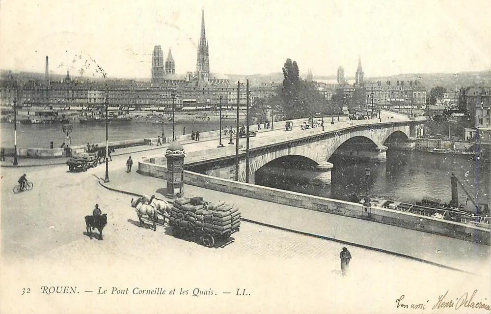 Rouen — Die Corniche-Brücke und die Ufer — LL. - Vorderseite