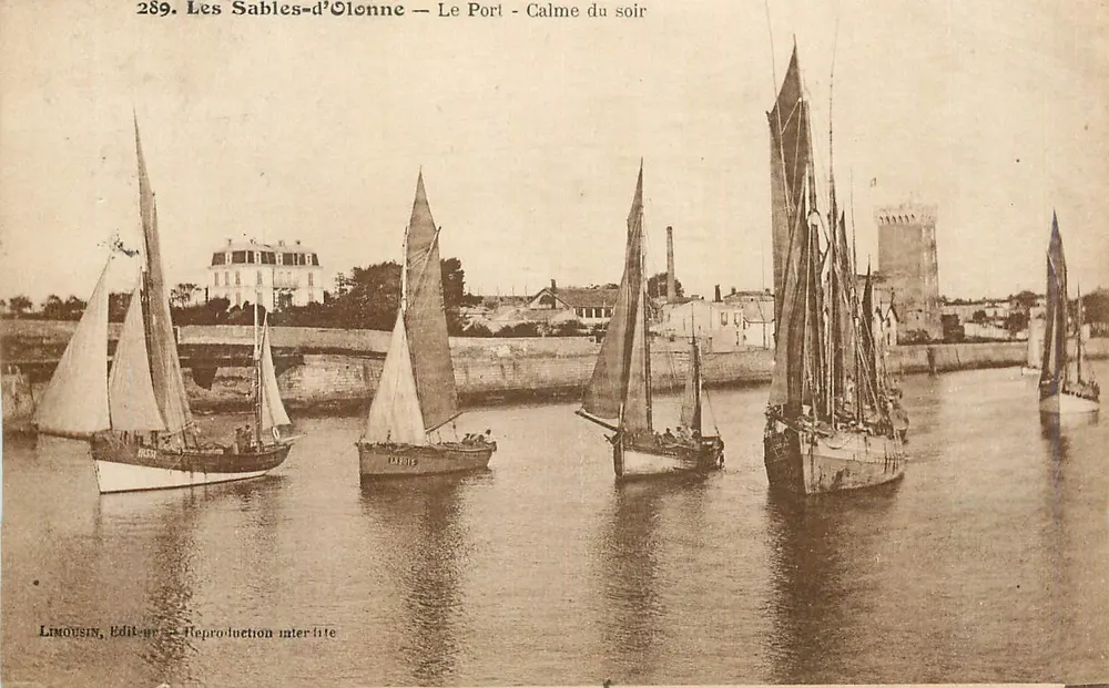 Les Sables-d'Olonne — Der Hafen — Ruhe am Abend — Édition Limousin, n°289 - Vorderseite