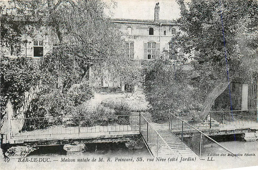 Bar-le-Duc — Geburtshaus von M. R. Poincaré, 35, Rue Nève (Gartenseite) - Vorderseite