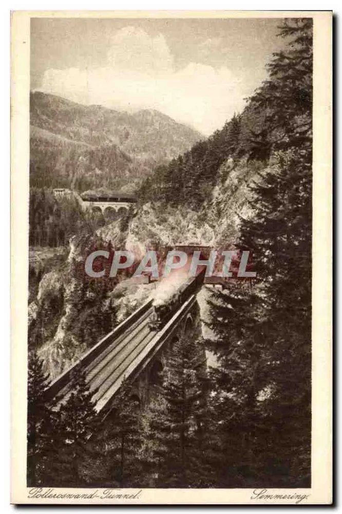 Bellerenwand-Tunnel — Ansicht des Tunnels und des Viadukts — Verlag Sommering - Vorderseite