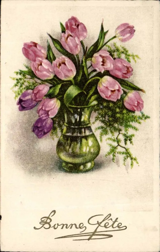 Tulpenstrauß — Frohe Geburtstage — Verlag nicht sichtbar - Vorderseite