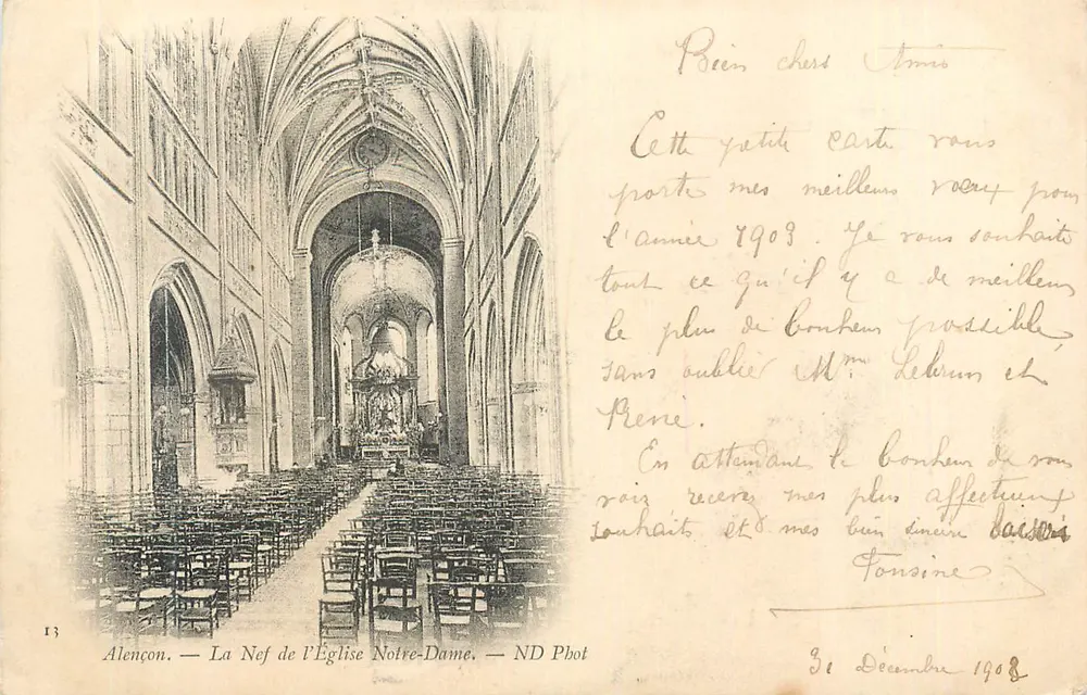 Alençon — Nave der Kirche Notre-Dame — ND Phot - Vorderseite