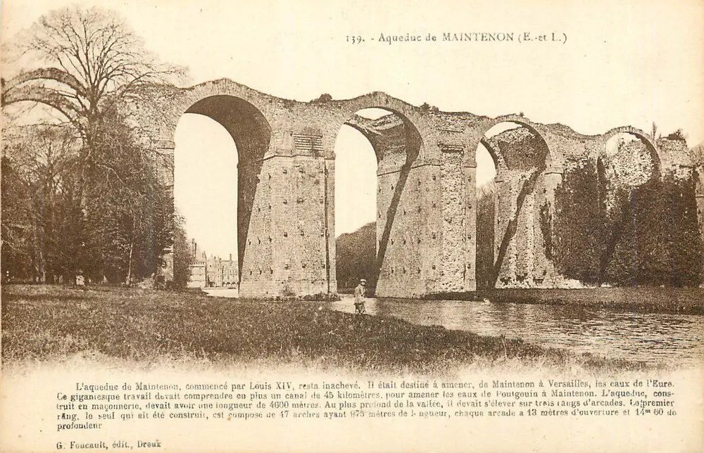 Aqueduto de Maintenon (E. e L.) — G. Foucault, édit. Dreux, n° 139 - Frente