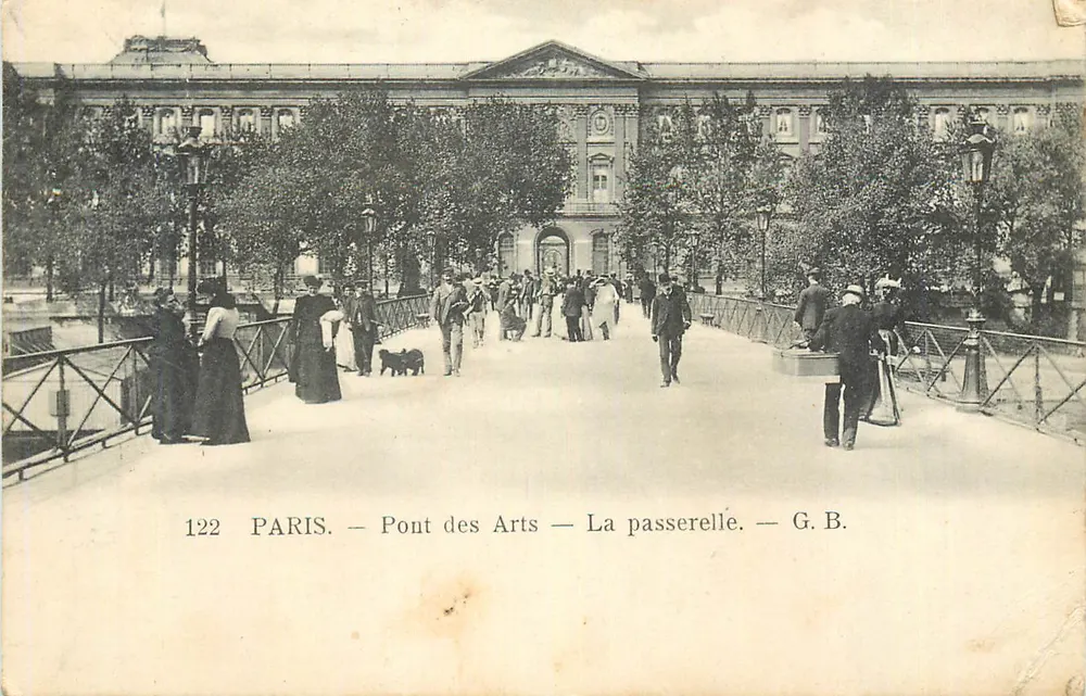 Paris — Pont des Arts — La passerelle — G.B. - Recto