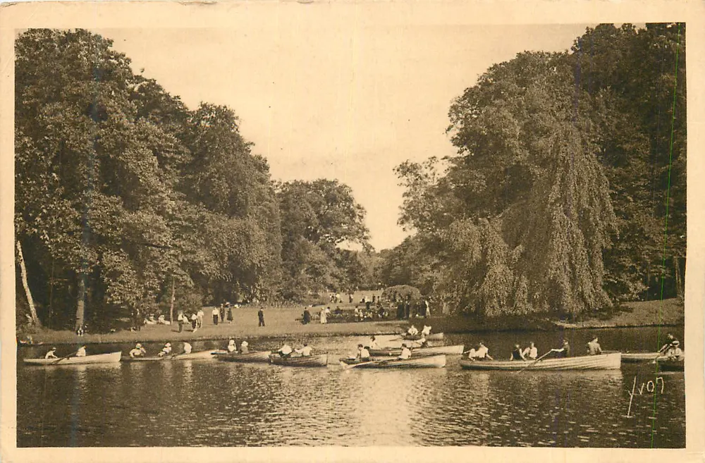 Bassin des Parks von Saint-Cloud — Bewegte Szene — Yvon, n°7 - Vorderseite