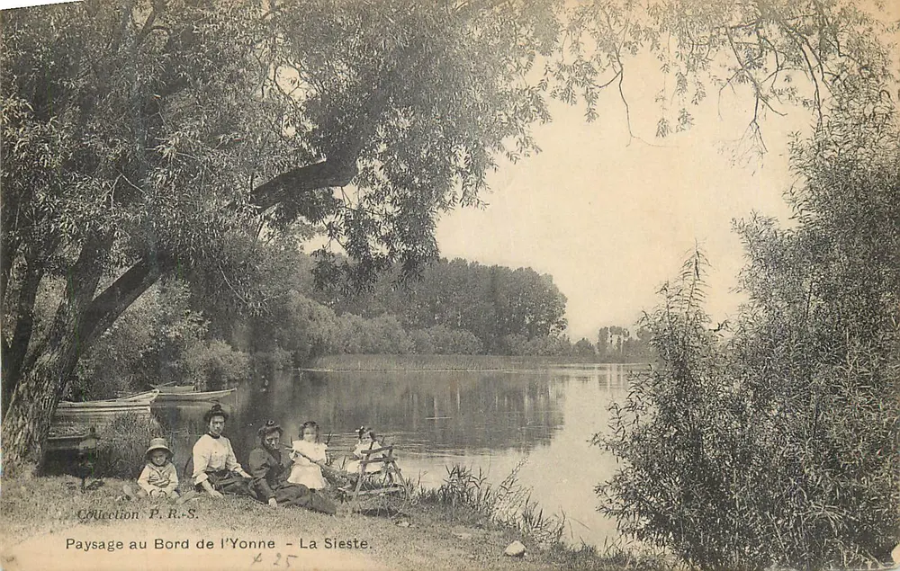 Landschaft am Ufer der Yonne - Die Sieste — Collection P.R.S. - Vorderseite