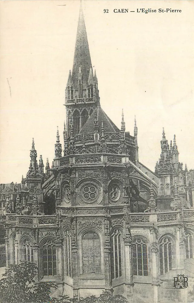 Caen — A Igreja de São Pedro — Editor P. R. - Frente