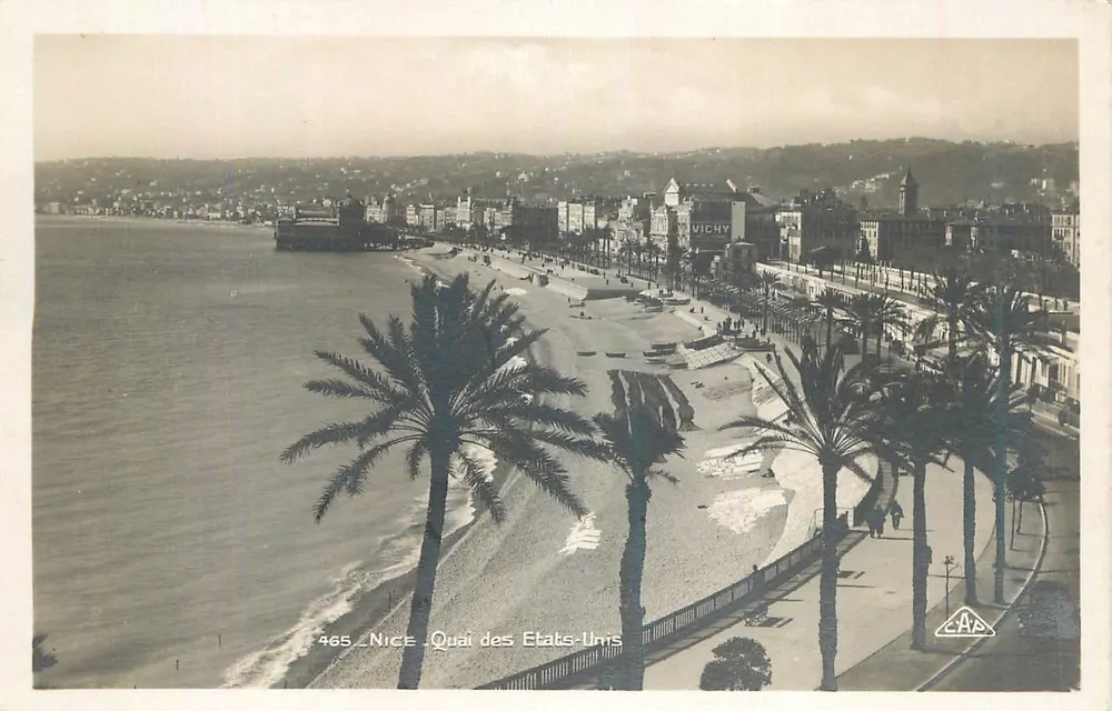 Nice - Quai dos Estados Unidos — visão panorâmica — editor C.A.P. n°465 - Frente