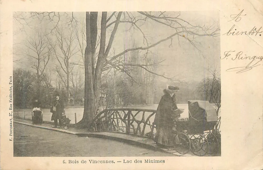 Bois de Vincennes — Lac des Minimes — F. Polypebat, 37, Rue Faidherbe, Paris - Frente
