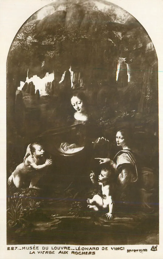 Die Jungfrau der Felsen — Leonardo da Vinci — Louvre-Museum - Vorderseite