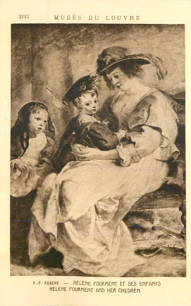 Hélène Fourment und ihre Kinder — P.P. Rubens — Louvre-Museum — n° 2143 - Vorderseite
