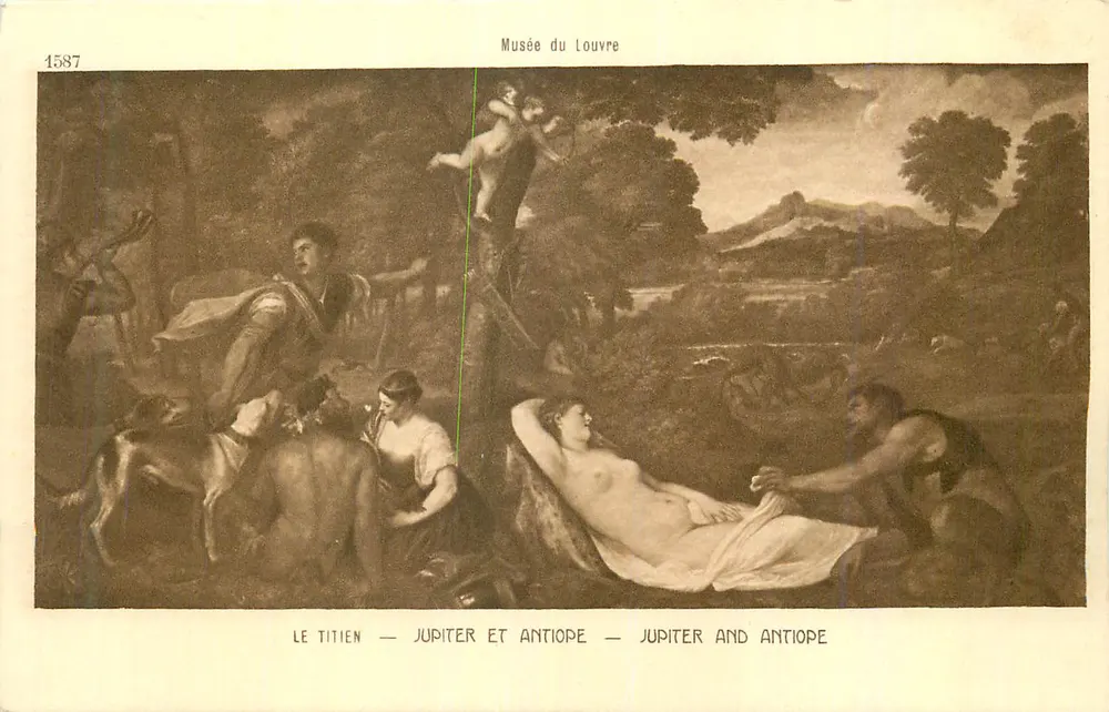 Júpiter e Antíope — Ticiano — Musée du Louvre - Frente