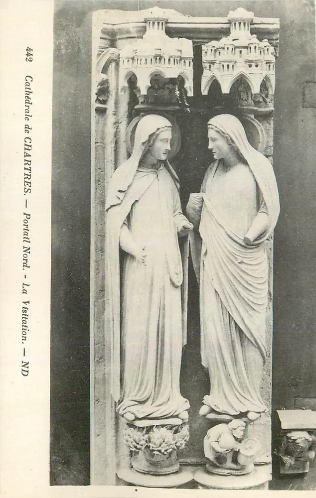 Kathedrale von CHARTRES — Nordportal — Die Besuchung — ND - Vorderseite